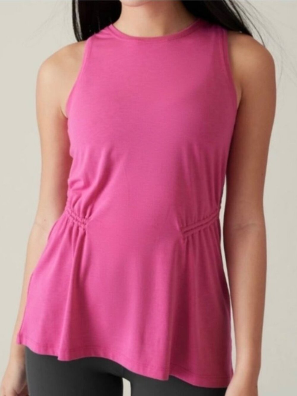 Athleta Air Out Cinch Tank Top Size Small S Pink Athletic Athleisure Workout Gym